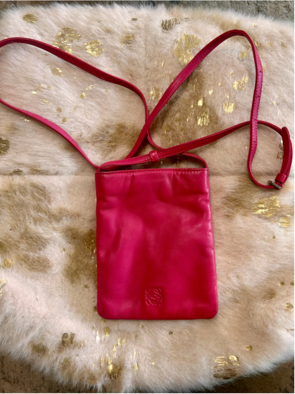 Loewe Pink Leather Small Crossbody Bag